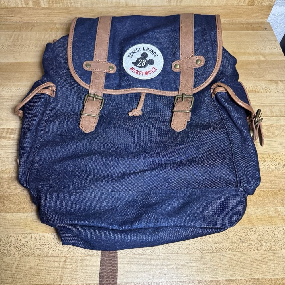 Disney Loungefly Mickey Mouse Canvas Backpack Mickey 28 RARE Heart Logo
